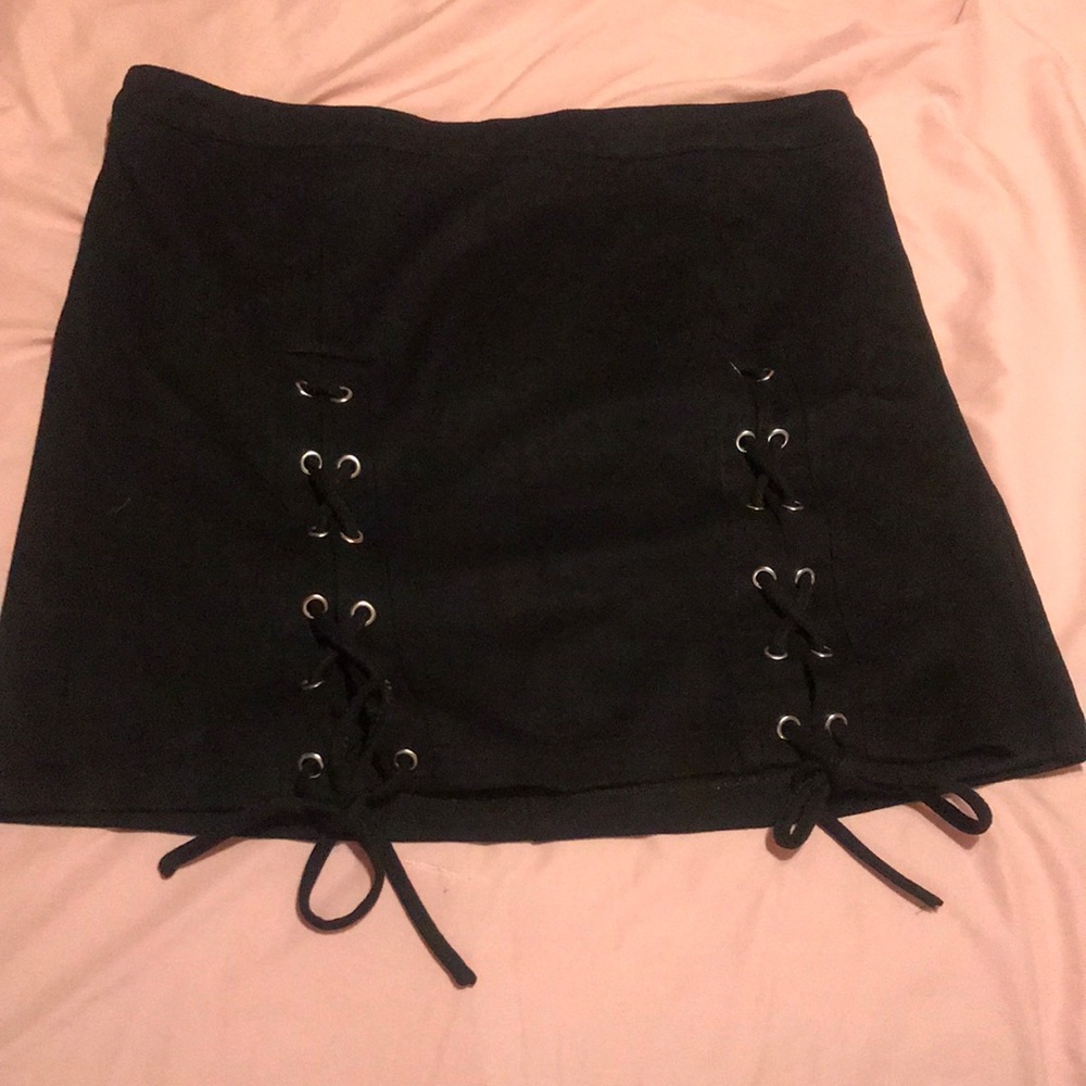 Faux suede skirt